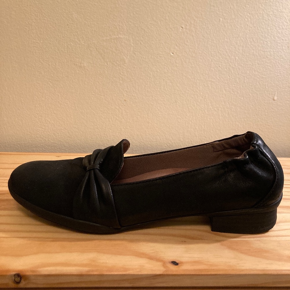 Dansko Black Loafers with Knot Detail